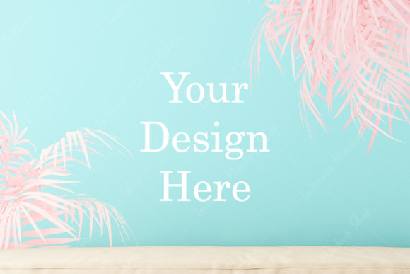 Blank Wall Mockup, Summer - 760 for Graphics and Canvas Amp Projects