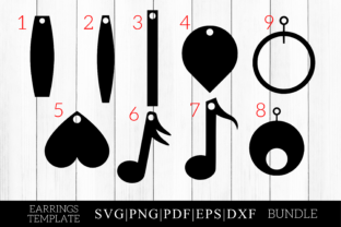Earrings SVG Template Bundle for Crafts and Graphics
