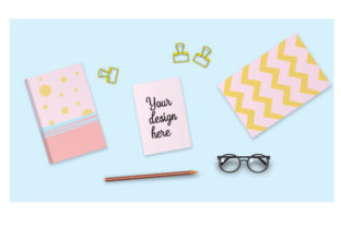Girl s Desk Mockup for Crafts and Designs Amp
