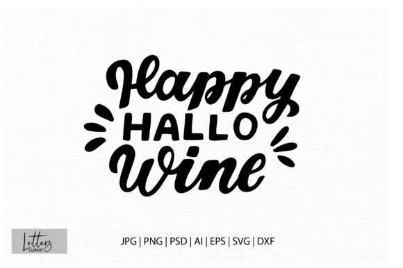 Happy Hallowine Graphic Design for Halloween Merchandise