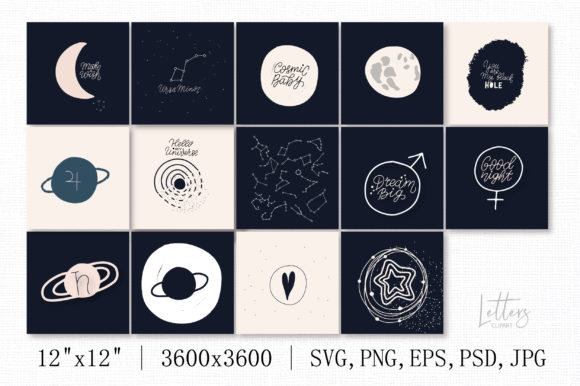 Little Space Prints: Cosmic Graphics for Modern Branding