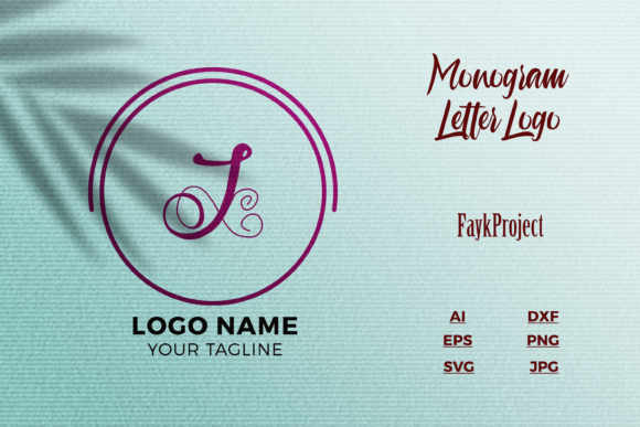 Logo Letter J Purple Texture Mockup for Logos and Graphics