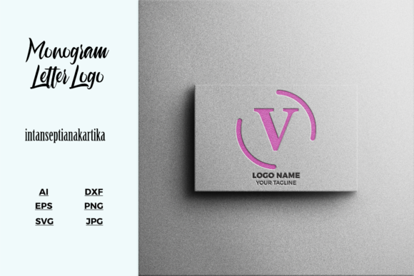 Logo Letter V Mockup Texture for Logos and Graphics