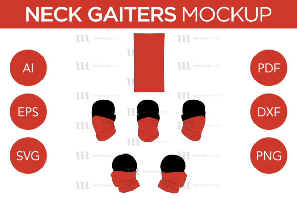Neck Gaiter Vector Mockup Template Review