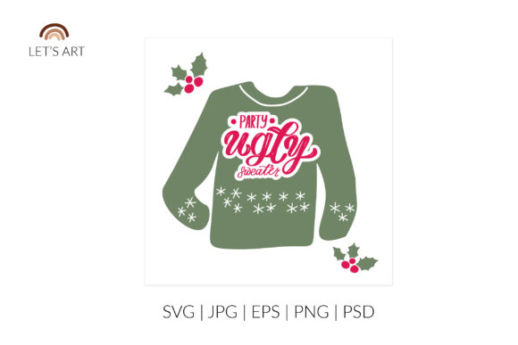 Ugly Sweater Party Svg: A Festive Graphic for Local Business Branding